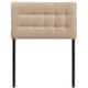 preview thumbnail 7 of 12, Emily Grey Button-tufted Fabric Twin-size Headboard