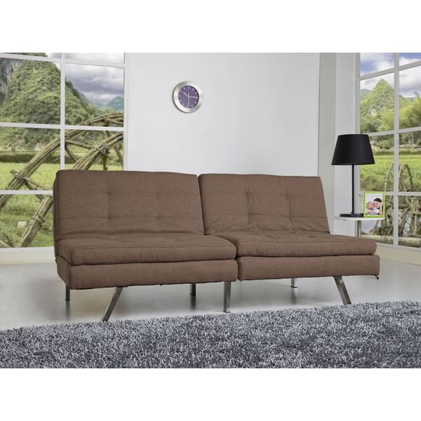 Memphis Coffee Double Cushion Futon Sofa Bed Overstock 9278381