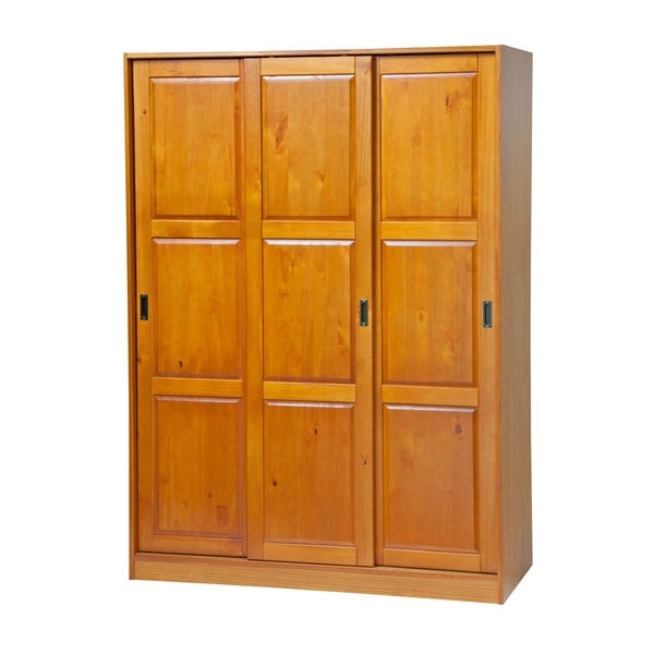 Customizable Solid Pine Three Sliding Door Wardrobe - Free 