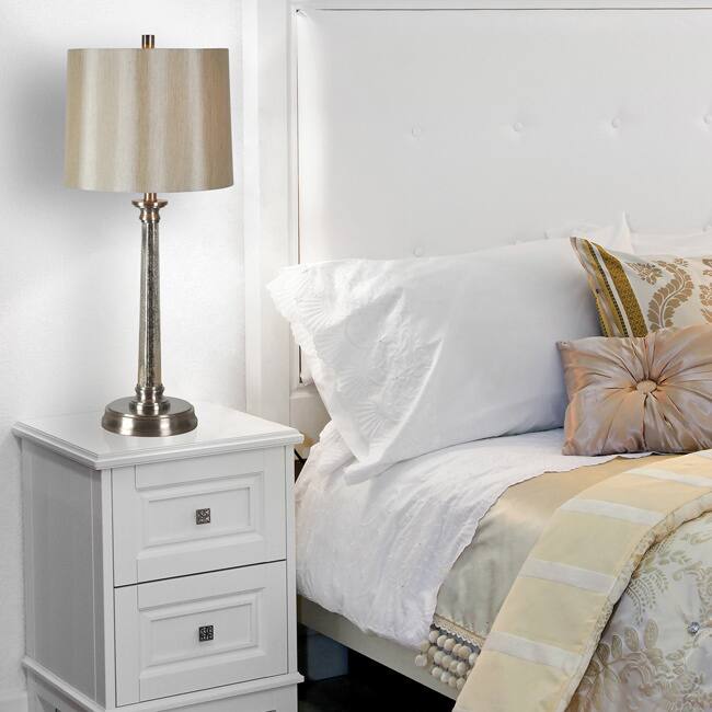 Copper Grove Yuzhnou Table Lamps with Nickel Finish (Set of 2)