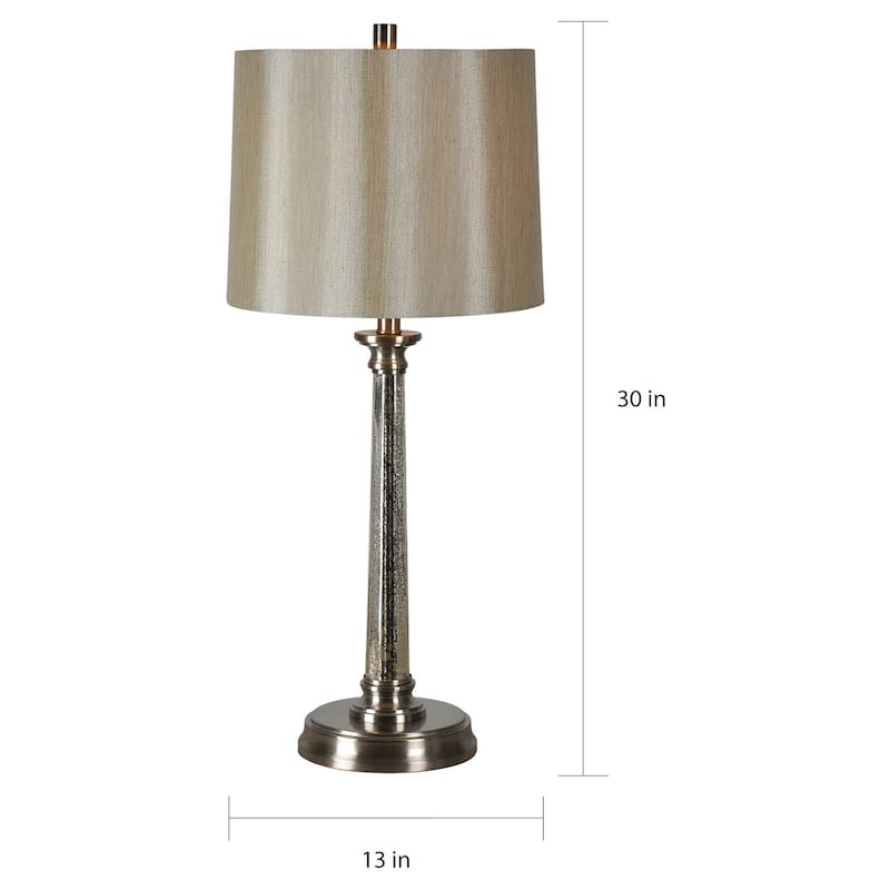 Copper Grove Yuzhnou Table Lamps with Nickel Finish (Set of 2)
