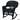 Black Rocker Wicker Chair with Cushions (Set of 2)