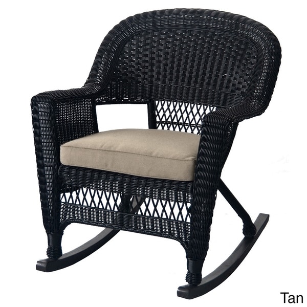 black wicker rocker