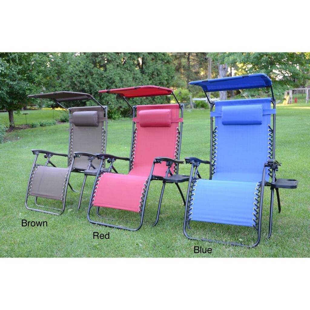 Styled Shopping Oversized Extra Large Zero Gravity Chair with Canopy and Tray