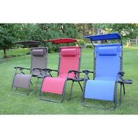 Styled Shopping Oversized Extra Large Zero Gravity Chair with Canopy and Tray