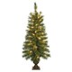 3.5-foot Pre-lit Artificial Christmas Tree with Plastic Pot Stand (Set ...