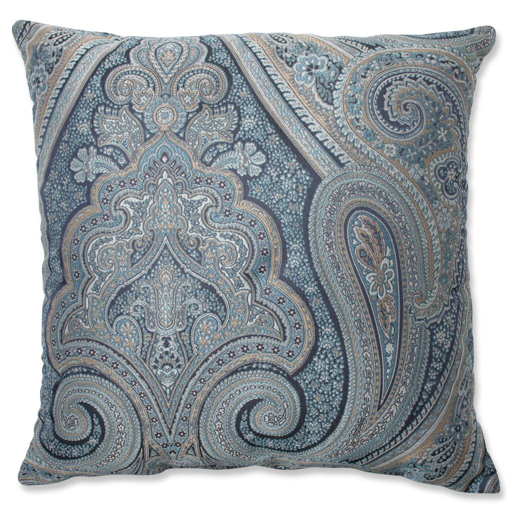 Pillow Perfect Royal Paisley Blue Throw Pillow