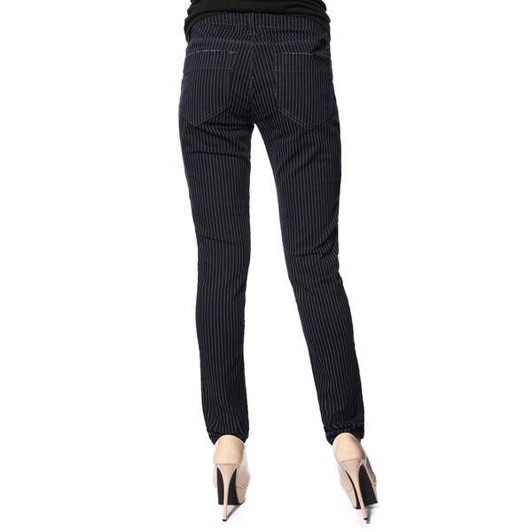 black pinstripe jeans