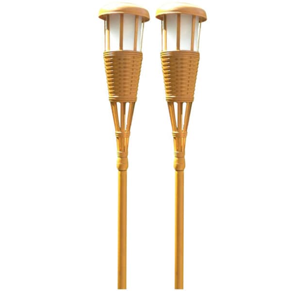 Newhouse Lighting Solar Flickering Tiki Torches   Shopping