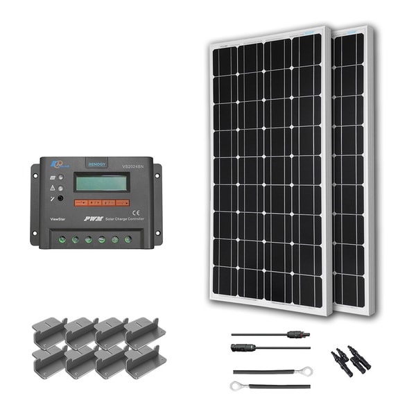 Renogy 200 Watts 12 Volts Monocrystalline Solar RV Kit   Viewstar