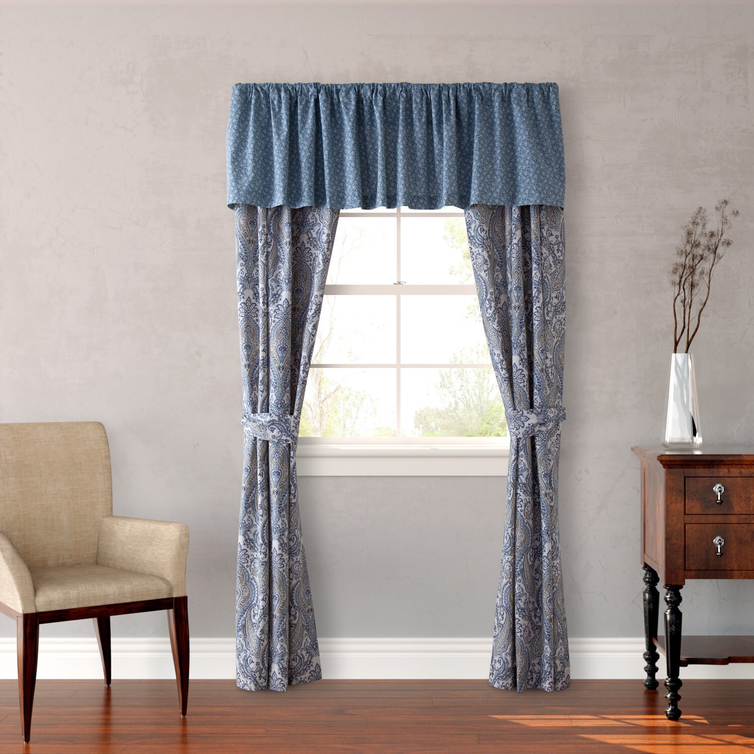 Tende Ondulate Laura Ashley - 2 Pannelli Trasparenti, 76x200 Cm, Colore Argento, Con Tasca Asta - 4