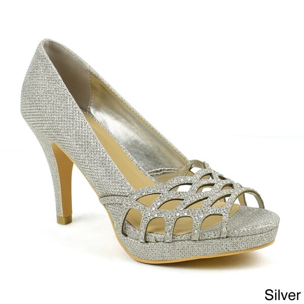 Shop Celeste Women's 'Melissa03' Embellished Lasercut Dress Pumps
