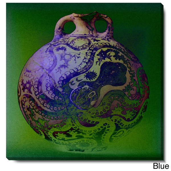 Studio Works Modern 'Octopus Urn' Fine Art Gallery Wrapped Canvas