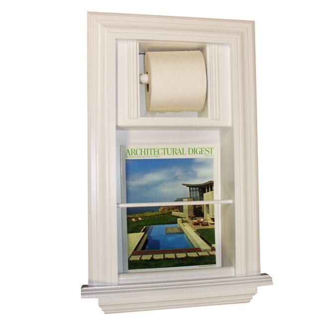 Key West Series 2 Recessed Magazine Rack with Toilet Paper Holder