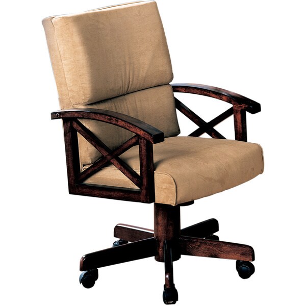 Coaster Company Beige Chenille Cherry Wood Chair Free Coaster Company Beige Chenille Cherry Wood Chair