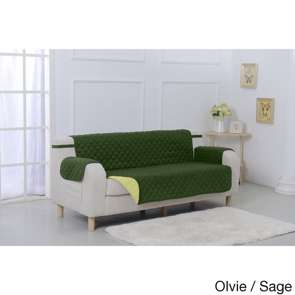 Salvadivano Quilted Sofa Cover 1 2 3 4 seater Cover Solid Sofa 