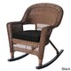 preview thumbnail 2 of 7, Honey Rocker Wicker Chairs with Cushions (Set of 2)
