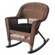 preview thumbnail 1 of 7, Honey Rocker Wicker Chairs with Cushions (Set of 2)