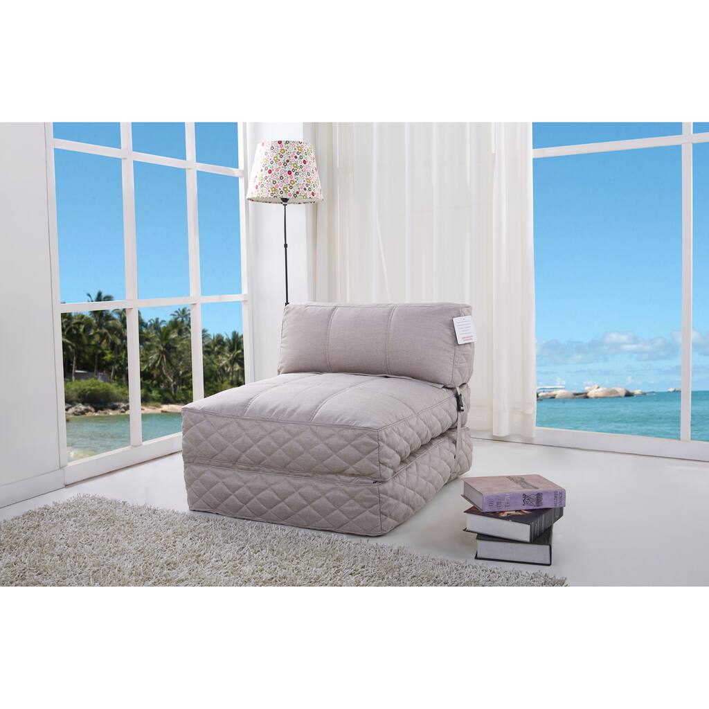 Austin Latte Bean Bag Chair Bed