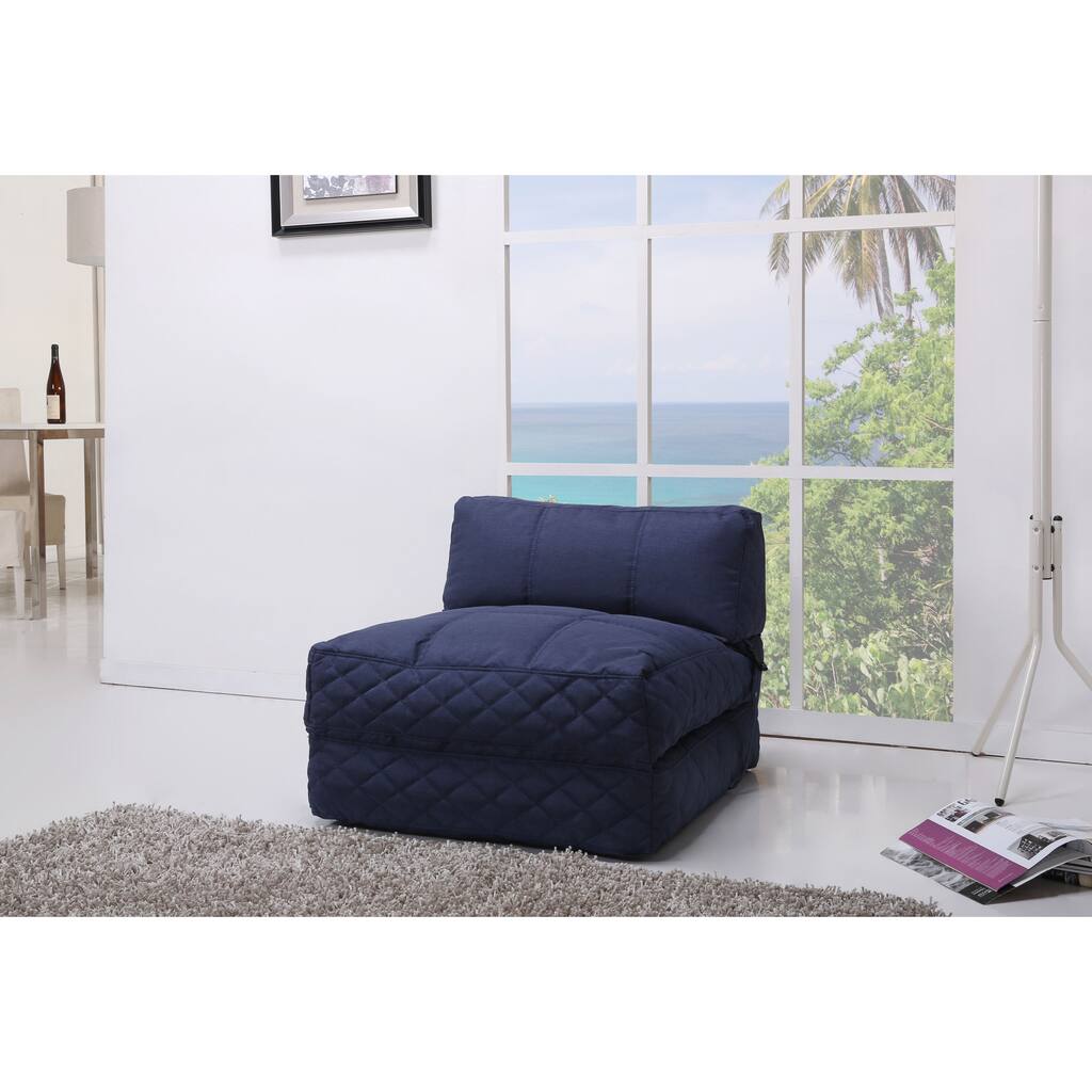 Austin Blue Bean Bag Chair Bed