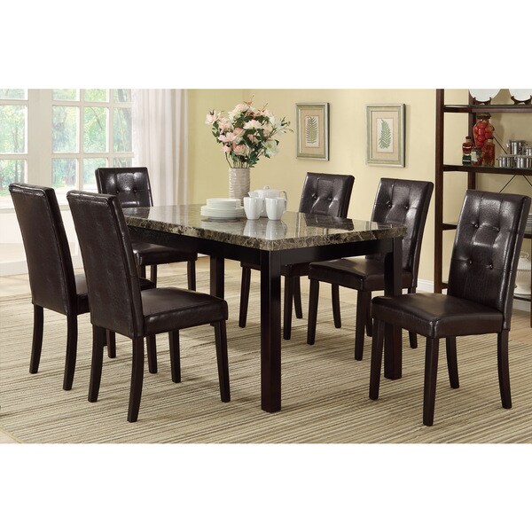 Mersin 7 piece Luxury Dining Set   16452697   Shopping