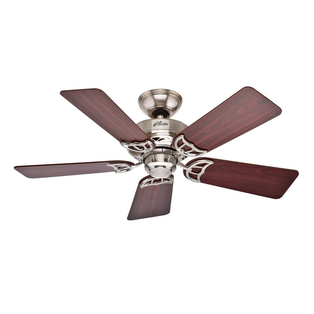 Hunter 'Hudson' 42-inch Brushed Nickel/ Cherry/ Maple Ceiling Fan