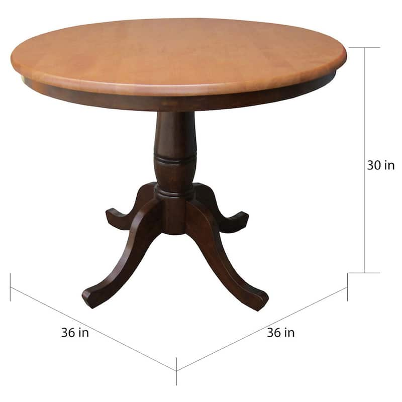 Copper Grove Karl 36-inch Round Top Pedestal Table - 29.1"H