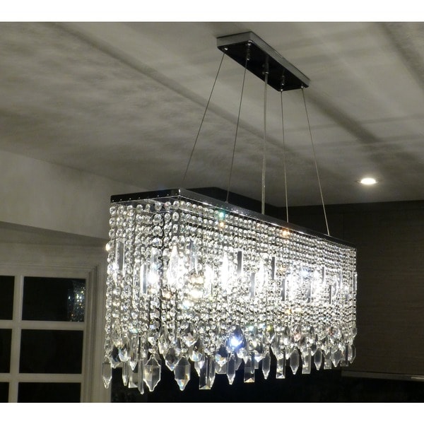 Shop 40 Inch Chrome Crystal Chandelier - Free Shipping Today ...