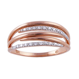 beverly hills charm 10k rose gold diamond accent multi row promise ring - Rose Gold Diamond Wedding Ring beverly hills charm 10k rose gold diamond accent multi row promise ring - Rose Gold Diamond Wedding Ring