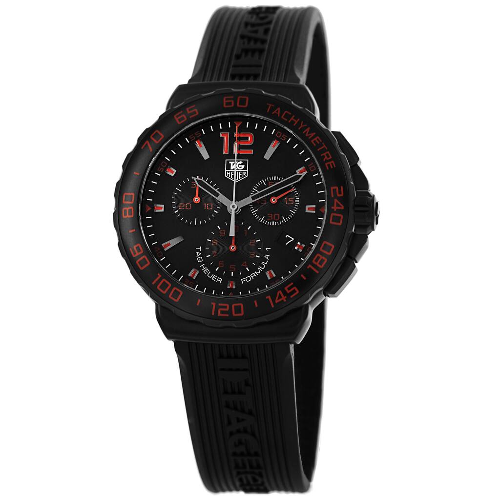 Tag Heuer Men's 'Formula 1' Black Dial Black Rubber Strap Watch