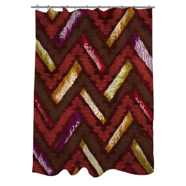 Chevron Ikat Spice Shower Curtain