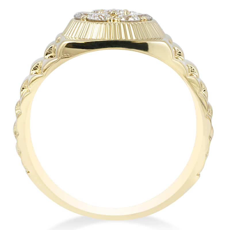 14k Yellow Gold Mens 4/ 5ct TDW Diamond Ring