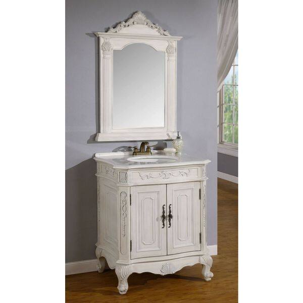 ICA Furniture Vivianne 2piece Single Sink Bathroom Vanity with Mirror