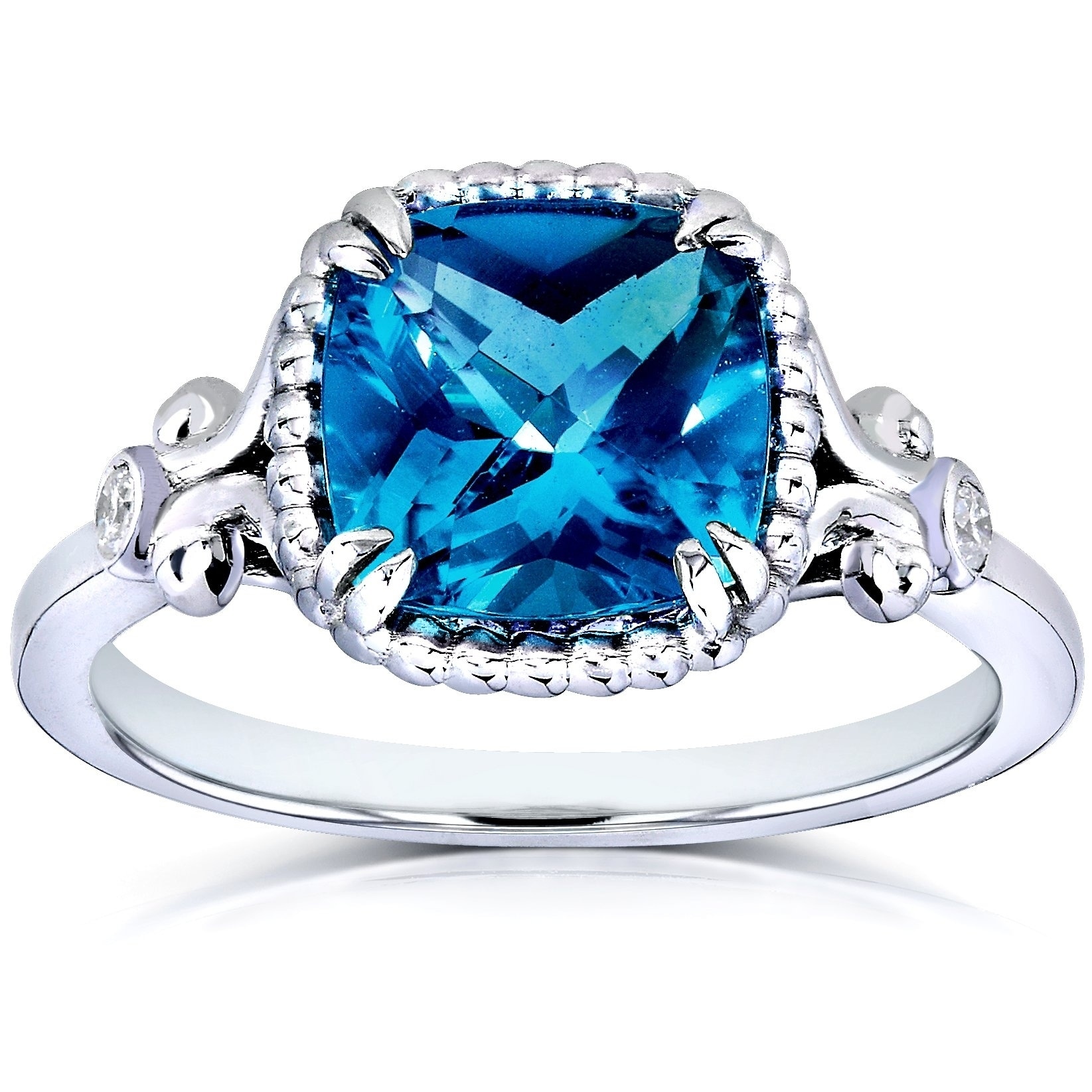 WOMENS PLATINUM OVER STERLING SILVER OVAL CUT BLUE TOPAZ DIAMOND ACCENT RING WOMENS PLATINUM OVER STERLING SILVER OVAL CUT BLUE TOPAZ DIAMOND ACCENT RING