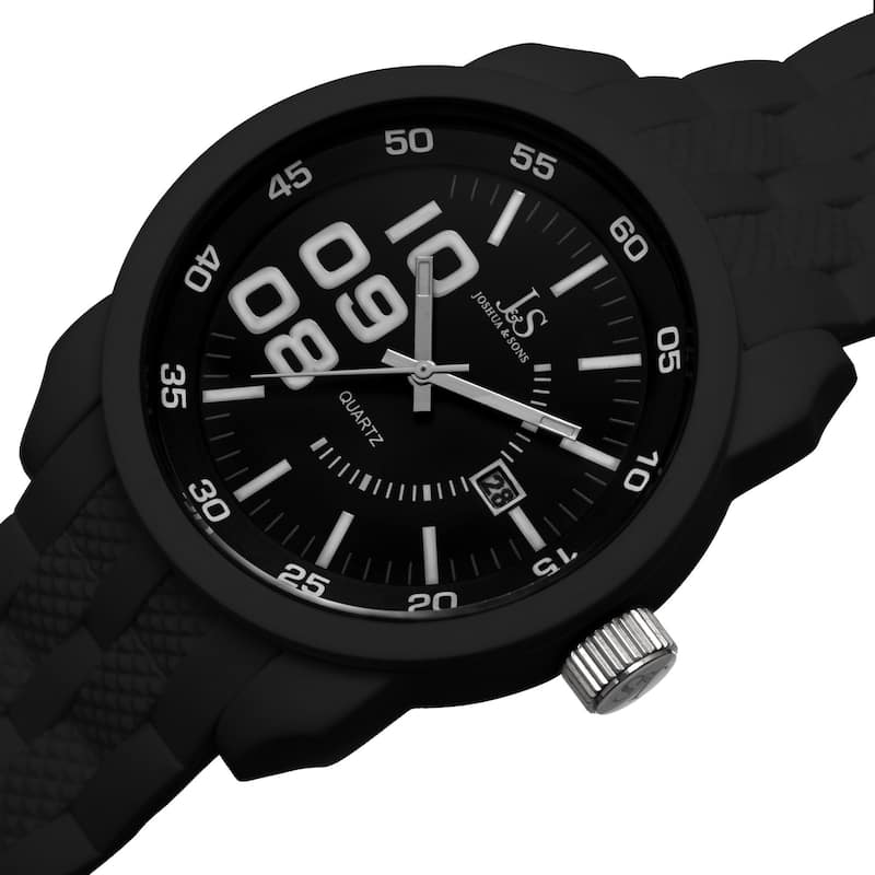 Joshua & Sons Men's Quartz Multifunction Strap/Bracelet Watch Set