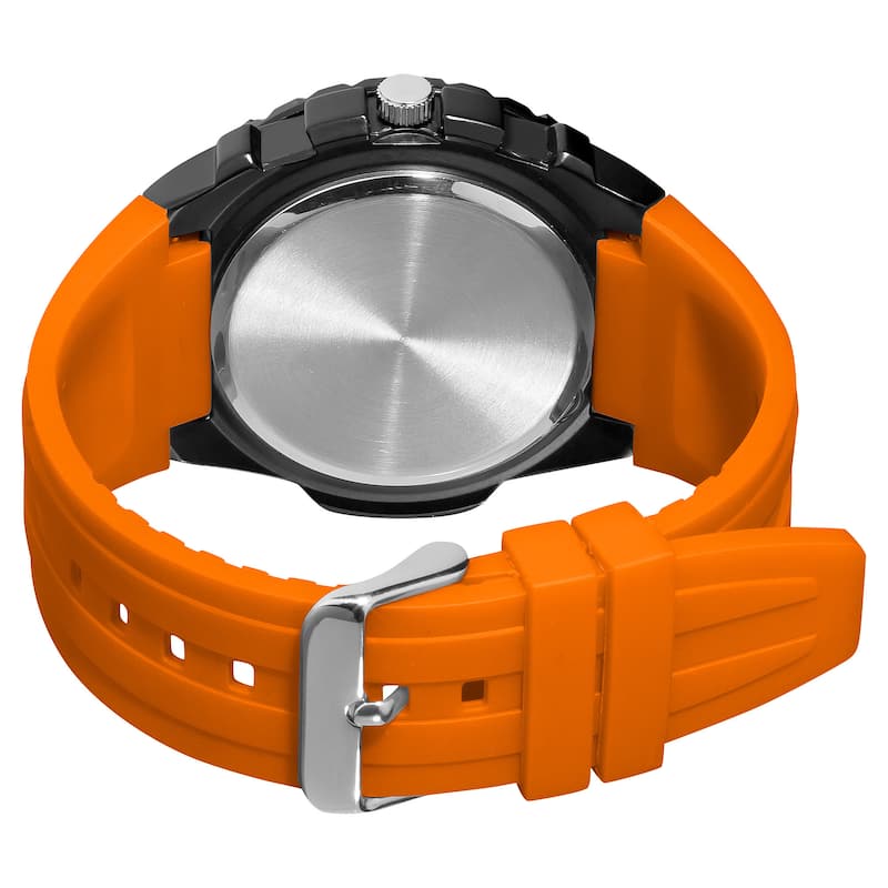 Joshua & Sons Men's Swiss Quartz Digital/Analog Strap Watch Set