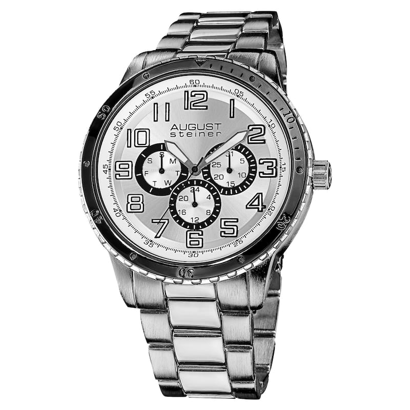 August Steiner Men's Quartz Multifunction Bracelet Watch