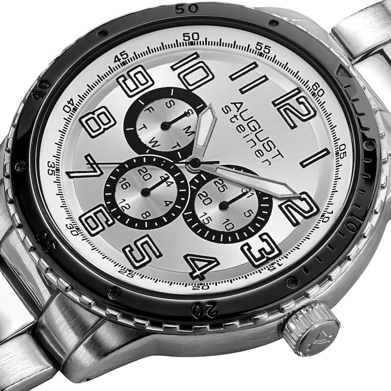 August Steiner Men's Quartz Multifunction Bracelet Watch