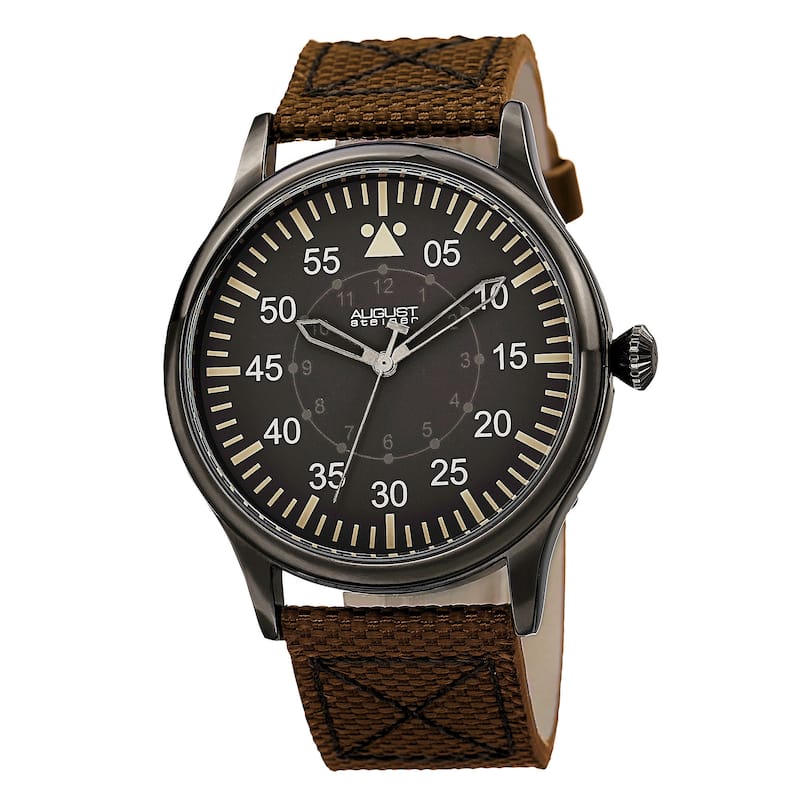 August Steiner Men's Swiss Quartz Canvas with Strap Watch