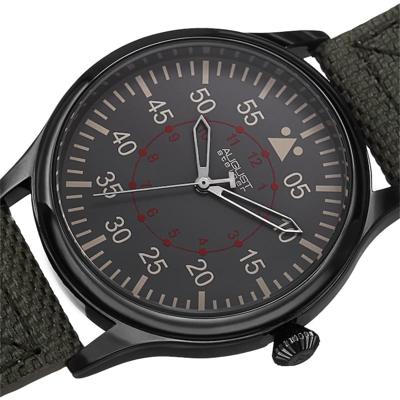 August Steiner Men's Swiss Quartz Canvas with Strap Watch