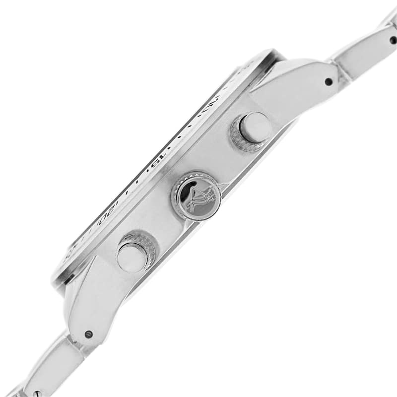 August Steiner Men's Swiss Quartz Multifunction Silver-Tone Bracelet Watch