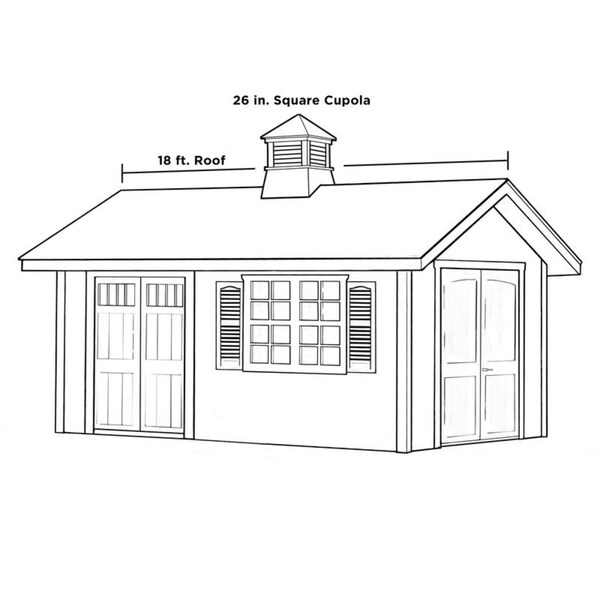 Coventry Vinyl Cupola with Copper Roof 18 x 24 by Good Directions