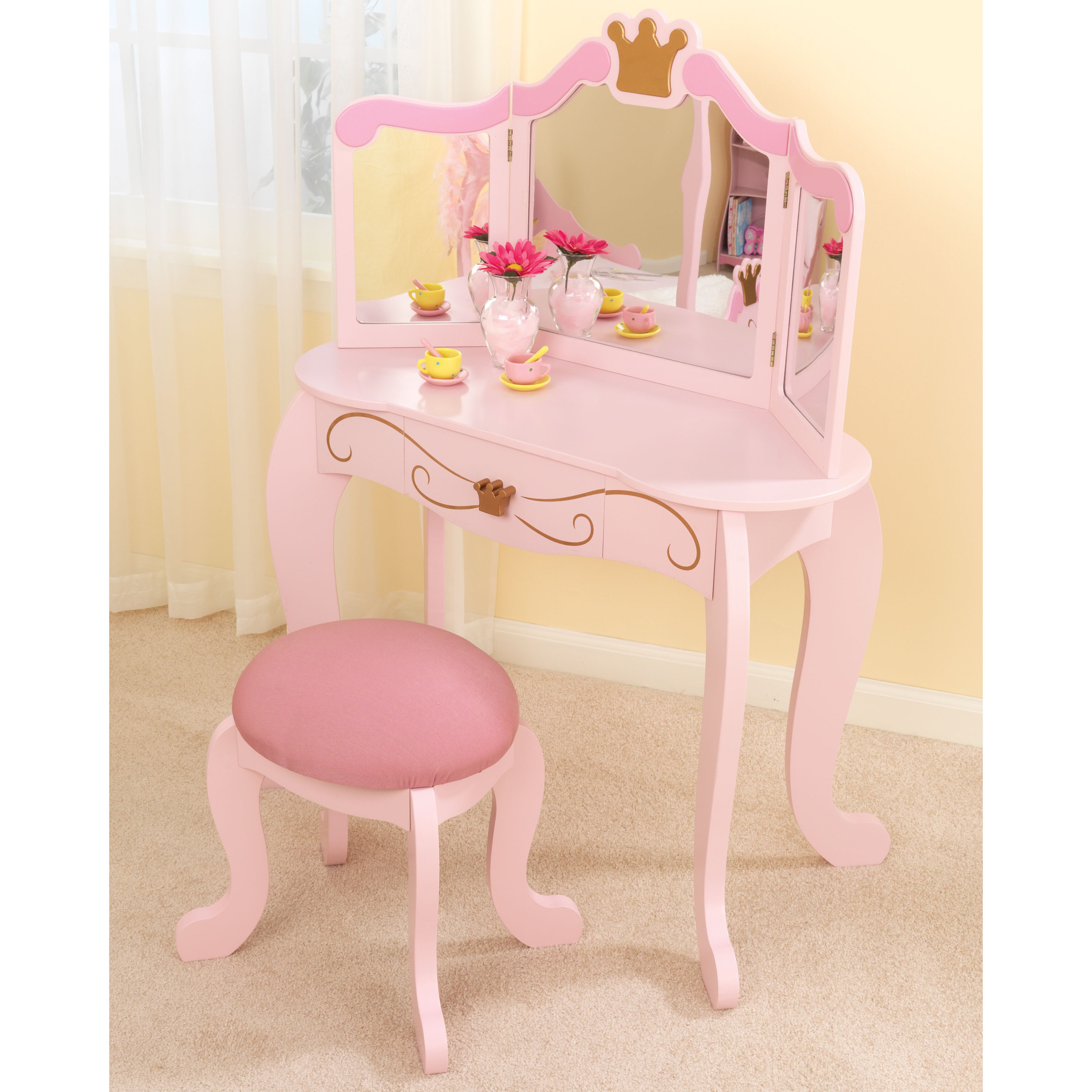Kidkraft princess table & stool discount
