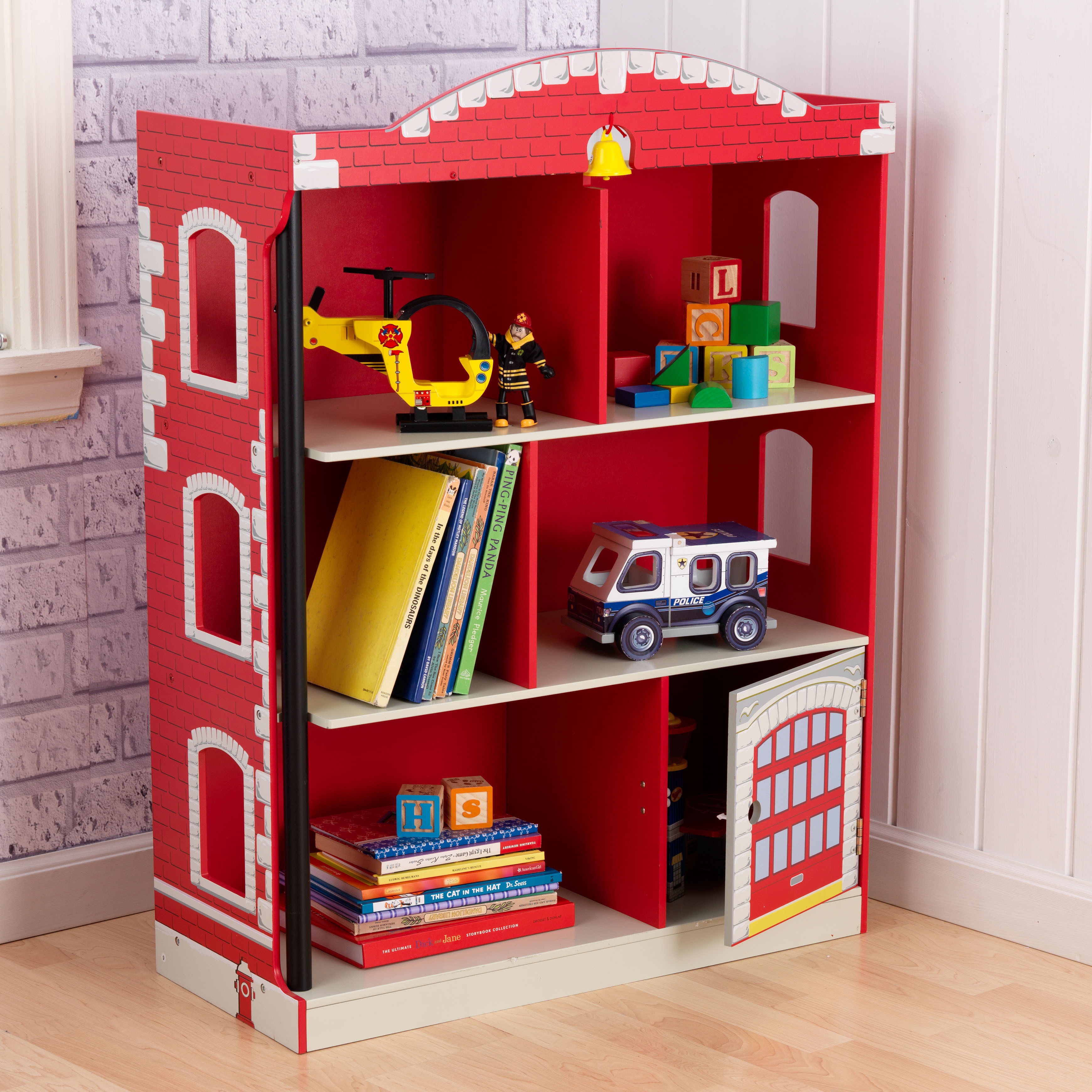 Shop Kidkraft Firehouse Bookcase Overstock 9294900