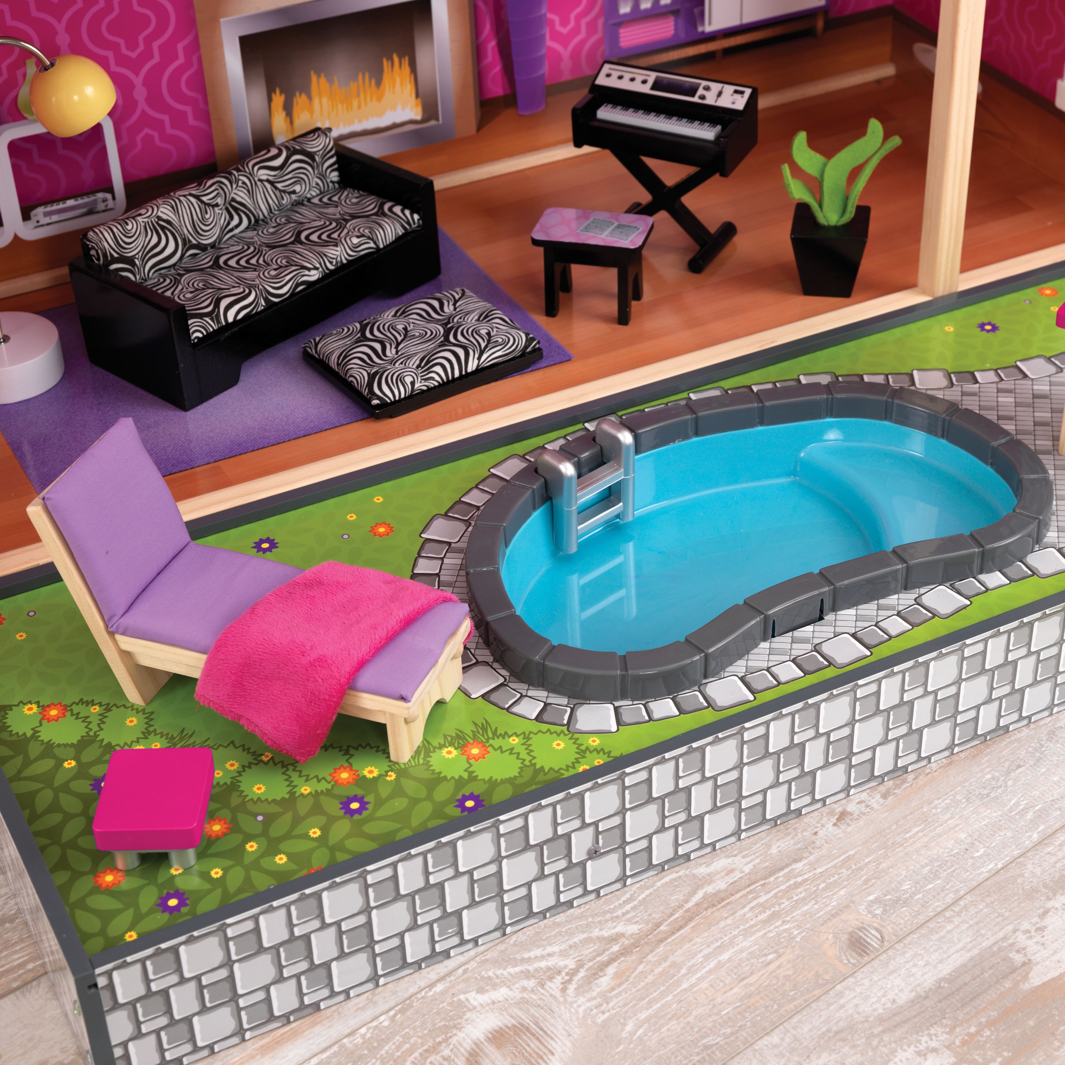 doll house with pool