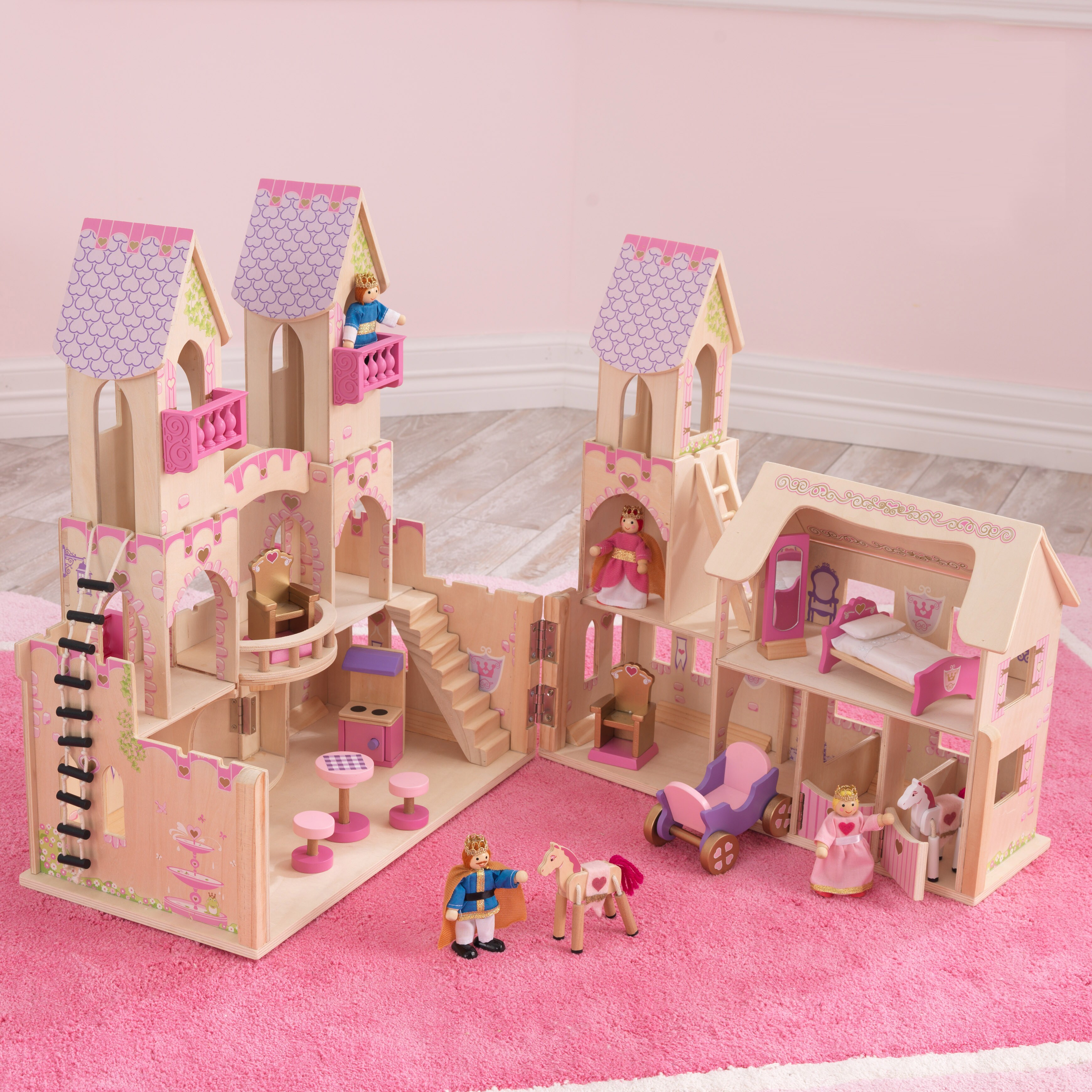 kidkraft princess castle wooden dolls house