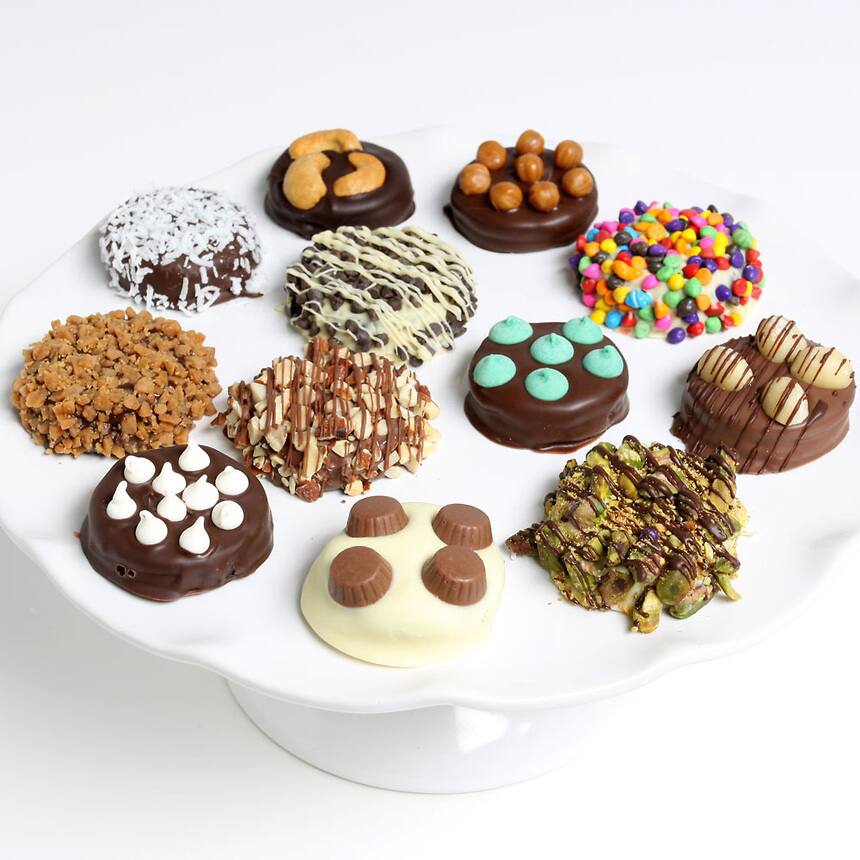 Ultimate Design Belgian Chocolate Covered Sandwich Cookies (Pack of 12)