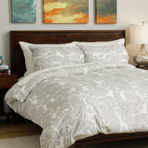 Shop Paisley 3piece Duvet Cover Set (India) Free Shipping Today 9297424