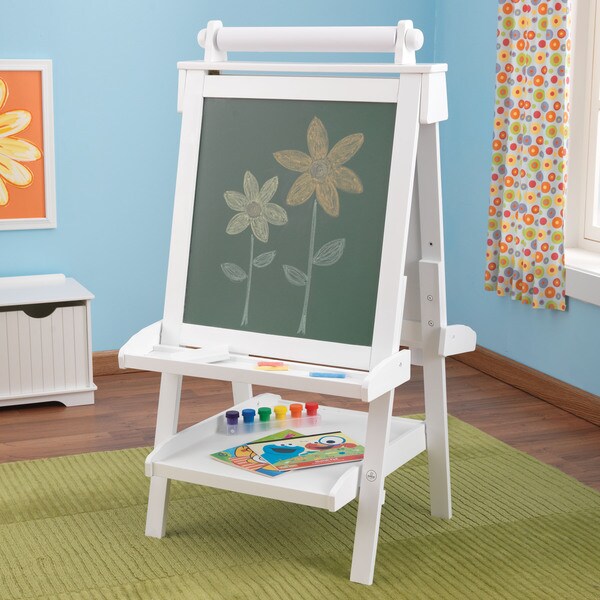 KidKraft Deluxe White Wood Easel