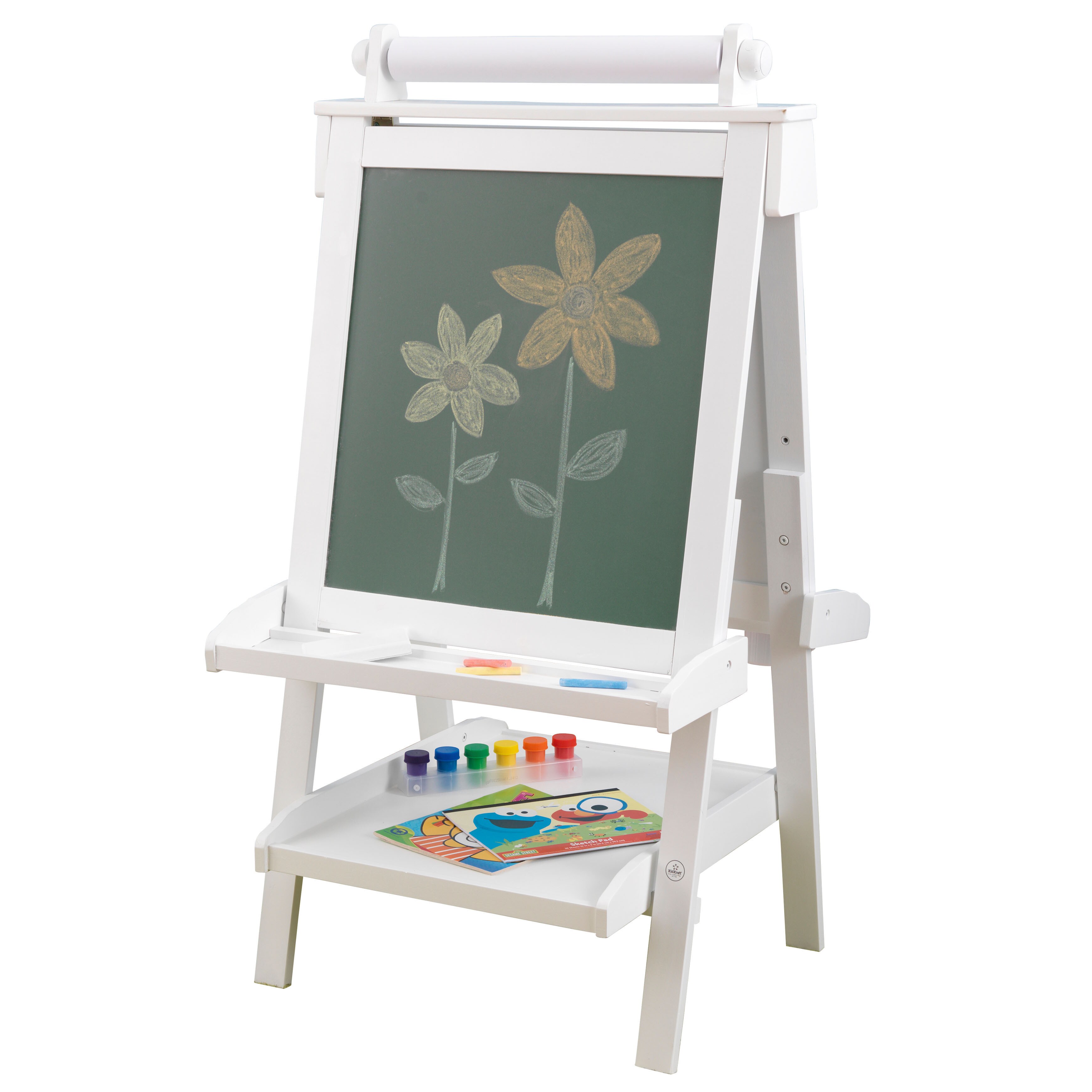 Shop Kidkraft Deluxe White Wood Easel Overstock 9297439